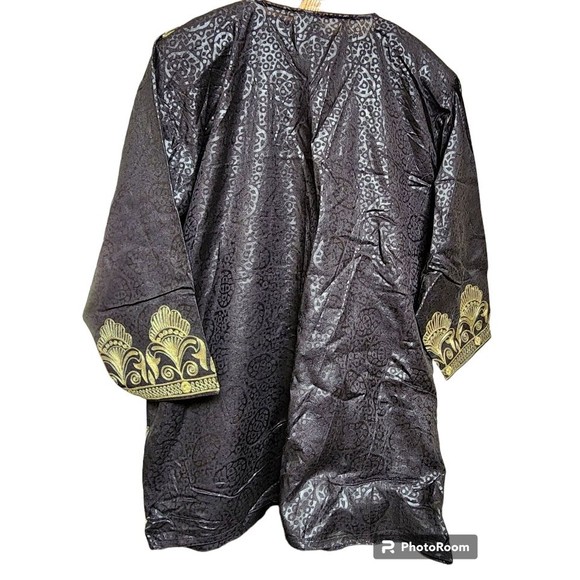 Rija Import Fashions NEW Embroidered Jacket Black OS Pakistan Boho Ethnic - Picture 5 of 8